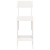 Tabourets de bar lot de 2 blanc 40x48,5x115,5cm bois massif pin 536211536211