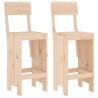 Tabourets de bar lot de 2 40x48,5x115,5 cm bois massif de pin 536212536212
