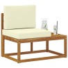 Canapé d'extérieur en bout avec coussin Naturel 91 x 63 x 73 cm 536213536213