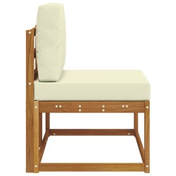 Canapé d'extérieur en bout avec coussin Naturel 91 x 63 x 73 cm 536213536213