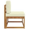 Canapé d'extérieur en bout avec coussin Naturel 91 x 63 x 73 cm 536213536213