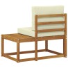Canapé d'extérieur en bout avec coussin Naturel 91 x 63 x 73 cm 536213536213
