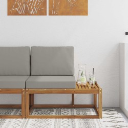 Canapé d'extérieur en bout avec coussin Naturel 91 x 63 x 73 cm 536214536214