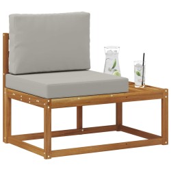 Canapé d'extérieur en bout avec coussin Naturel 91 x 63 x 73 cm 536214536214