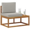Canapé d'extérieur en bout avec coussin Naturel 91 x 63 x 73 cm 536214536214