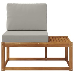 Canapé d'extérieur en bout avec coussin Naturel 91 x 63 x 73 cm 536214536214