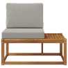 Canapé d'extérieur en bout avec coussin Naturel 91 x 63 x 73 cm 536214536214