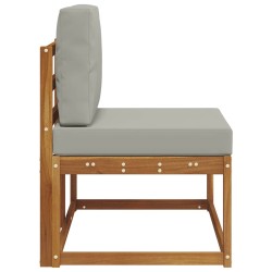 Canapé d'extérieur en bout avec coussin Naturel 91 x 63 x 73 cm 536214536214
