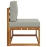 Canapé d'extérieur en bout avec coussin Naturel 91 x 63 x 73 cm 536214536214