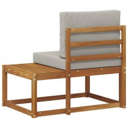 Canapé d'extérieur en bout avec coussin Naturel 91 x 63 x 73 cm 536214536214