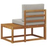 Canapé d'extérieur en bout avec coussin Naturel 91 x 63 x 73 cm 536214536214