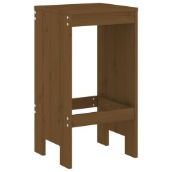 Tabourets lot de 2 marron miel 40x36x75 cm bois massif de pin 536221536221