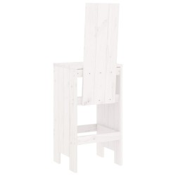 Tabourets de bar lot de 2 blanc 40x42x120 cm bois massif de pin 536222536222