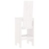 Tabourets de bar lot de 2 blanc 40x42x120 cm bois massif de pin 536222536222