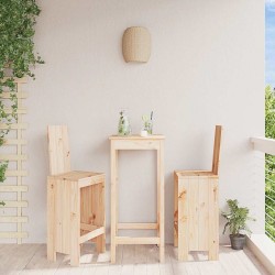 Tabourets de bar lot de 2 40x42x120 cm bois massif de pin 536223536223