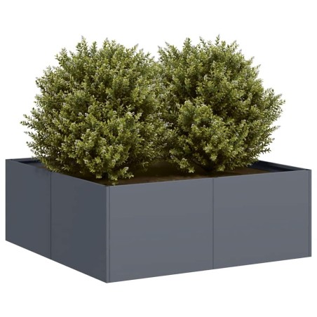 Jardinière anthracite 80x80x30 cm acier 536226536226