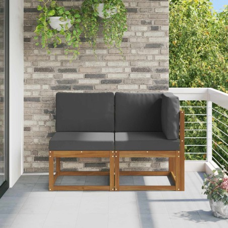 Canapé d’extérieur milieu et coin 2 Pièce Naturel et Anthracite 536228536228