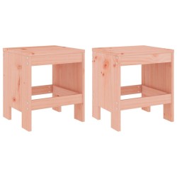 Tabourets de jardin lot de 2 40x36x45 cm bois massif Douglas 536230536230