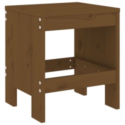 Tabourets de jardin lot de 2 marron miel 40x36x45 cm pin massif 536231536231