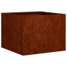 Jardinière rouillé 40x40x30 cm acier inoxydable 536232536232