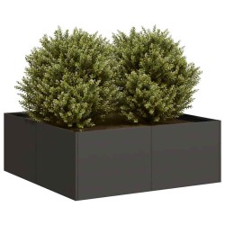 Jardinière noir 80x80x30 cm acier 536237536237