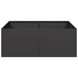 Jardinière noir 80x80x30 cm acier 536237536237