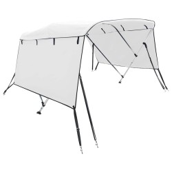 Toit bimini à 3 arceaux parois latérales 183x(137-152)x137 cm 536243536243