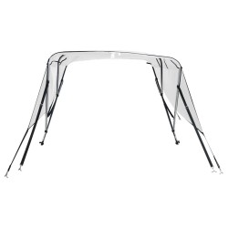 Toit bimini à 3 arceaux parois latérales 183x(137-152)x137 cm 536243536243