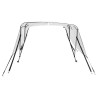 Toit bimini à 3 arceaux parois latérales 183x(137-152)x137 cm 536243536243