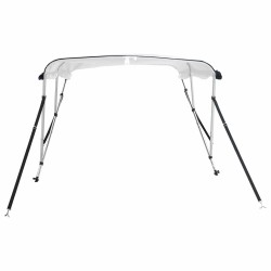 Toit bimini à 3 arceaux parois latérales 183x(137-152)x137 cm 536243536243