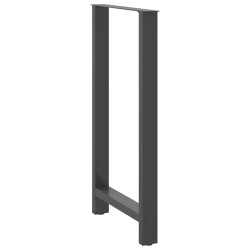 Pieds de table de bar Anthracite 2 pièces 60 x (110-111) cm Acier 536256536256