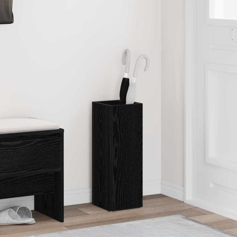 Porte-parapluie Chêne noir 20 x 20 x 55,5 cm Bois d'ingénierie 536262536262
