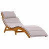 Transat avec coussin 2 pcs Taupe Bois d'Acacia Massif 536263536263