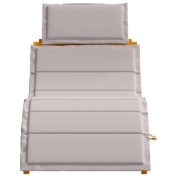 Transat avec coussin 2 pcs Taupe Bois d'Acacia Massif 536263536263