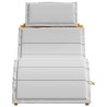 Transat avec coussin 2 pcs Gris clair Bois d'Acacia Massif 536264536264
