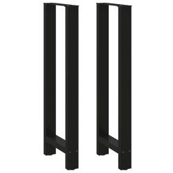 Pieds de table de bar Noir 2 pièces 40 x (110-111) cm Acier 536267536267