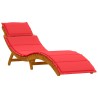 Transat avec coussin 2 pcs Rouge Bois d'Acacia Massif 536272536272