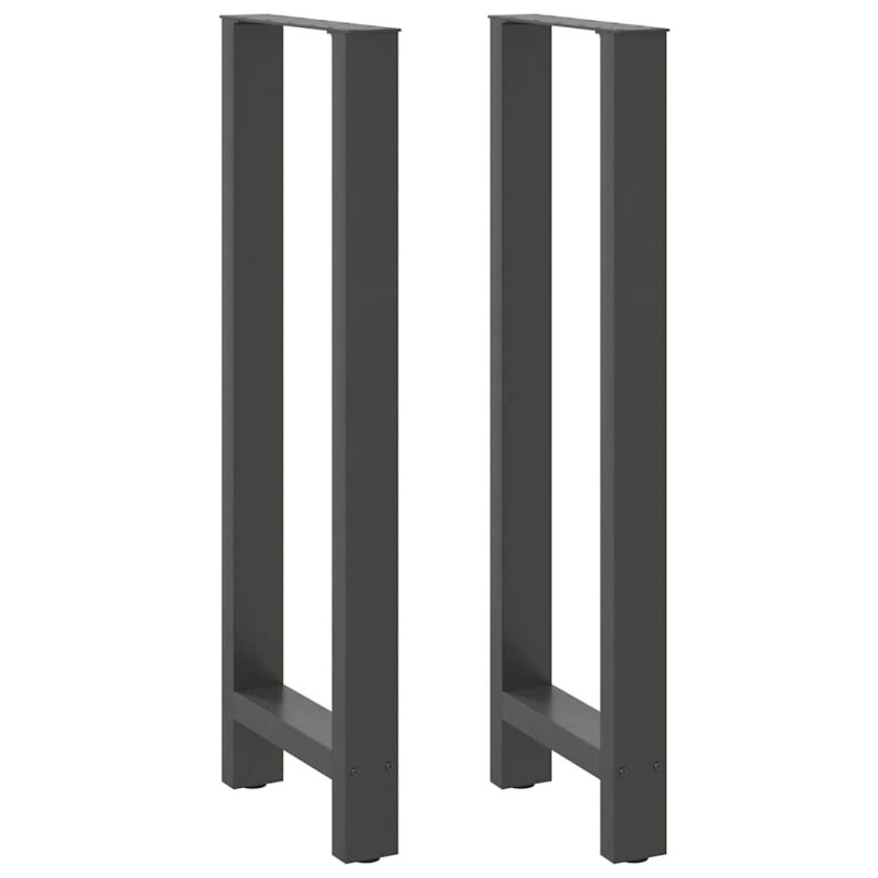 Pieds de table de bar Anthracite 2 pièces 40 x (110-111) cm Acier 536282536282