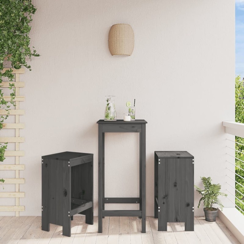 Tabourets de bar lot de 2 40x36x75 cm bois massif de pin 536285536285