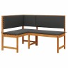 Chaise de jardin Marron 140 x 100 x 91cm Bois d'acacia massif 536287536287