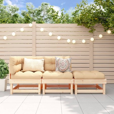 Salon de jardin 3 pcs bois massif de pin 536292536292