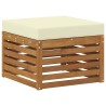 Pouf d'Extérieur Bois d'Acacia Massif Naturel 536301536301