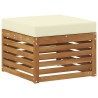 Pouf d'Extérieur Bois d'Acacia Massif Naturel 536301536301