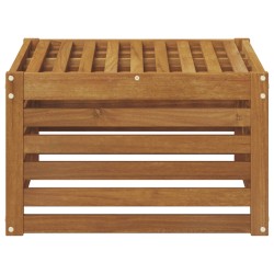 Pouf d'Extérieur Bois d'Acacia Massif Naturel 59 x 59 x 37 cm 536302536302