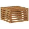 Pouf d'Extérieur Bois d'Acacia Massif Naturel 59 x 59 x 37 cm 536302536302
