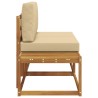 Canapé d'extérieur en bout 2 Pièce Naturel et Beige 536305536305