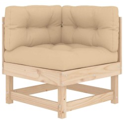 Canapé d'angle avec coussins bois de pin solide 536306536306