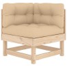 Canapé d'angle avec coussins bois de pin solide 536306536306