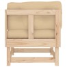 Canapé d'angle avec coussins bois de pin solide 536306536306