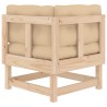 Canapé d'angle avec coussins bois de pin solide 536306536306